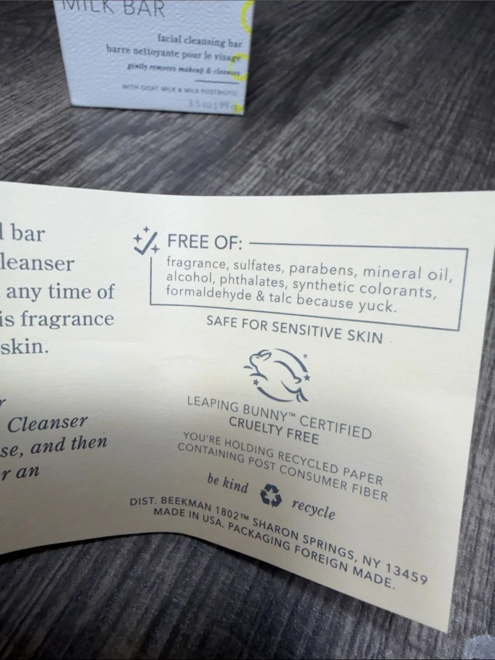 🍄5 for $35🍄 Beekman 1802 Milk Bar Facial Cleansing Bar